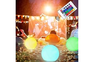 Kireida® Juguete de Pelota de Playa LED, con Control Remoto por Infrarrojos, 16 Luces de Colores y 4 Modos de luz, para Fiestas en la Playa en la Piscina, Adecuado para Personas de Todas(1 Pieza)