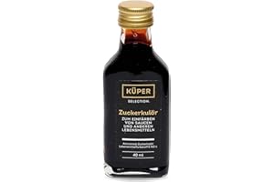 ‎KÜPER SELECTION Küper Gourmet Zuckerkulör – 40 ml - flüssige Lebensmittelfarbe braun - Zuckercouleur für Soßen, Dressings oder süße Saucen – dunkler Zucker Couleur