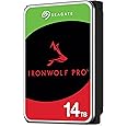 Seagate IronWolf Pro, 14 TB, NAS Internal Hard Drive, CMR 3.5 Inch, SATA 6 Gb/s 7,200 RPM, 256 MB Cache, for RAID Network Attached Storage, 3 years Rescue Services, FFP (ST14000NE0008)