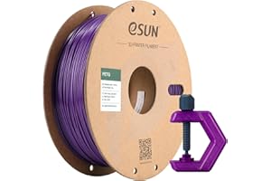 ‎ESUN eSUN PETG Filament 1,75 mm, filament PETG do drukarek 3D, dokładność pomiaru +/- 0,03 mm, 2,5 kg szpula filamentu do drukarek 3D (Jednolity fioletowy, 1KG)