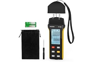 INFURIDER Handheld Manomètre Numérique 30Psi, 11 Unités Manomètre Différentiel, YF-189B Air Pressure Tester avec Maintien des Données, Jauge de Pression Différentielle avec LCD Rétroéclairage