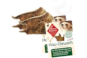 ChronoBalance® Bâtonnet XS (Lot de 2) à mâcher en Bois de cerf pour Chiens: 100% Naturel, favorise hygiène Dentaire, Riche en minéraux, Parfait pour Jeu et santé Dentaire de Votre Chien