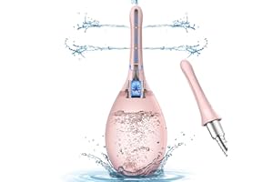 PROPODUSCHE Enema para limpieza de colon - pera lavado recto Anti-Reflujo Conectarse al Tubo,para Limpieza para estreñimiento,de ducha anal en Hombres y Mujeres 245ML（Rosa）