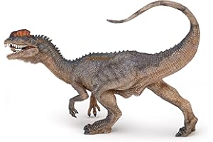 Papo (2055035 Dilophosaure, Figura de Dinosaurio Pintada a Mano, Multicolor