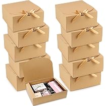 GORGECRAFT 10Pcs Scatole di Caramelle Scatole Del Tesoro di Plastica Scatole di Bomboniere Involucro di Cioccolato Regalo Bomboniere di Nozze Scatole Regalo per Matrimonio Natale Festa, Oro