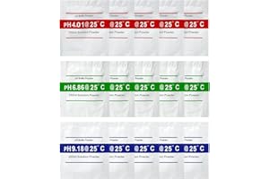 Homcoice 15 Paquet Poudres d'Étalonnage pH (4.01, 6.86, 9.18) - Étalonnage en trois points pour pH-mètres, 0,01 haute précision et stabilité de niveau laboratoire