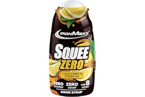 IronMaxx SqueeZero - Cola Lemon 65ml Sirup | Gusto rinfrescante per 8 litri | Senza zucchero e senza calorie in 100ml di bevanda pronta da bere