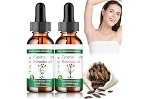 EZOULUOBA 2 Stück Cyperus Rotundus Öil, Haarentfernungsöl, Cyperus Rotundus Öl, Cyperus Rotundus Oil Hair Removal, Pure Cyperus Oil, Cyperus Rotundus Öl zur Reduzierung des Körperhaarwachstums