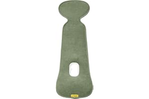 AeroMoov - Assise Air Layer - Evite à Votre Enfant de transpirer - Le siège-Auto ou la Poussette - Coton Bio - Groupe 1 - Green Moss