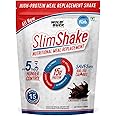 WILD BUCK SlimShake Meal Replacement Shake, High Protein Weight Loss & Lean Meal Shake, Low Carb Protein Blend, Rich in 12 Vitamins & 10 Minerals, Weight Control & Management Protein Shake 15g Protein, 4.1g Dietary Fiber & Digestive Enzymes | Meal Replacement Shake for Men and Women [Chocolate Cream, 500g]