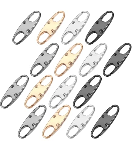 SHUNLI 6er Set Anti-Diebstahl-Clips Für Reißverschlüsse - Schwarz & Silber, Einfach Zu Befestigen, Für Rucksack, Koffer & Mehr