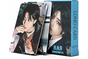 PYAJUU Stray Kids Photocards Kpop Stray Kids ATE Album Photocards 55PCS Stray Kids Lomo Cards ATE Photo Cards Stray Kids Merch Felix Photocards Hyunjin Photocards (HAN)