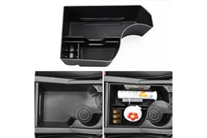 MARCHFA Centre Console Storage Box for NIRO Accessories 2022 2023 Organiser Storage Box Tray Glove Box Armrest (Black, Right Hand Drive)