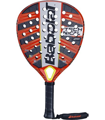 Babolat Technical Veron Juan Lebron – Raquette De Padel Carbone – Poids 365g – Tête Lourde – Blanc/Noir/Rouge