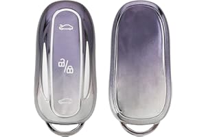 kwmobile Etui na klucze kompatybilne z kluczem samochodowym Tesla Model X, miękkie etui ochronne na kluczyki samochodowe z TPU - ciemnoszary/srebrny