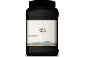 ‎ROYAL SPICE BBQ RUBS & SPICES Royal Spice Gemahlenes Gelatine Pulver/Aspikpulver 200 Bloom - 1000g - Für ideale Bindung und beste Ergebnisse - Aspik Gelatine perfekt zur Verarbeitung in Wurstwaren und zum Kochen