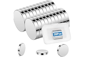Wzone 20PCS Magneti Neodimio, 15x3 mm Rotondo Calamite Potenti Mini Calamita Frigorifero per Frigo Lavagna Artigianato Lavagna Magnetica Cucina Casa