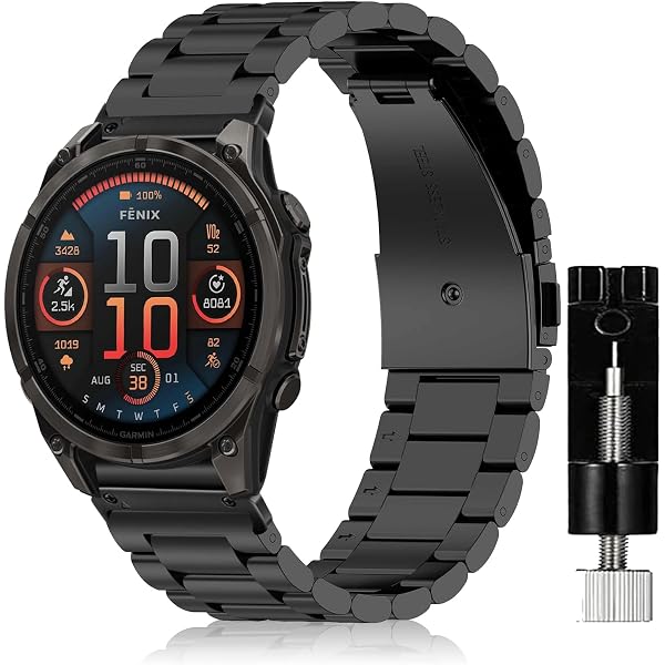 TRUMiRR Titan-Armband Für Garmin Fenix 7/6/5 – 22 Mm, Quick Fit, Verstellbar