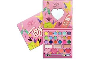 MockTota trucchi per bambina, valigetta trucchi e lavabili per bambini, kit di trucco da Halloween per bambini, kit di trucco da principessa DIY per bambina, Regali adorabili per bambine (25 Colore)