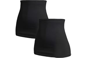Herzmutter Bandeau abdominau Maternité pour Femme Enceinte - Lot de 2 Ceinture de Grossesse - Taille Haute - Chauffe-Reins - Extension de T-Shirt - 6300