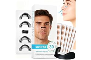 KOOLSHIRO 60Pcs Magnetic Nose Strips, Nose Magnet for Breathing, Anti Snoring Devices, Snoring Aids for Men, Reduce Snoring, Improve Sleep Quality(30Pairs)