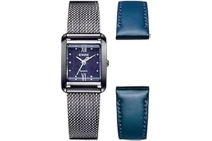 Citizen Damski analogowy zegarek Eco-Drive z bransoletką ze stali nierdzewnej, niebieski, Nowoczesny