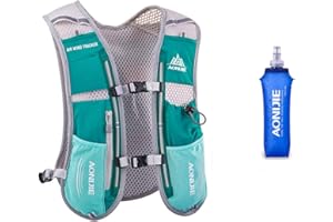 WIN.DEEPER 5L Lightweight Running Backpack Outdoor Sports Trail Racing Marathon Hiking Fitness Bag Hydration Vest Pack for Men Women with 1.5L Bag or 500ml Kettle