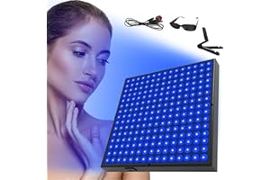 BTSAE Tanning Lamp for Home, Tanning Lamp with 225pcs LEDs, 460nm Face Tanning Lamp, 45W Sun Lamp with Hook and Adjustable Bracket, Sunbeds for Home Tanning, Tanning Bed for Face and Body