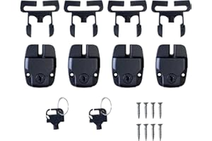 Canadian SPA CO. Whirlpool-Abdeckungsclips, 4-teiliges Set aus abschliessbaren Abdeckungsclips, Ersatz für Hot-Tub Abdeckungen, inklusive 2 Schlüsseln und Befestigungsmaterial