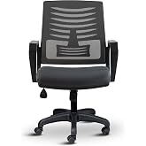 Asbir Mobilya Metis &Ccedil;alışma Koltuğu, Ofis Sandalyesi, Plastik Ayak, File Sırt, 32 DNS S&uuml;nger, Tekerlek Dahil, 57x53x95 cm (AN