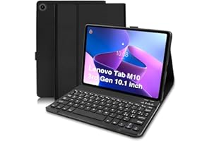 COEZFE Custodia con Tastiera per Lenovo Tab M10 (3rd Gen) 10.1", Custodia con Layout Italiano Bluetooth Tastiera per Lenovo M10 3rd Gen (TB-328FU/TB-328XU), Nero