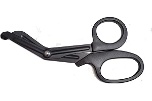 ADS Medi Care Utility Trauma Scissors EMT First Aid Military Medical Grade Shears Nurse, Paramedics, Tactical Stealth Black (7")