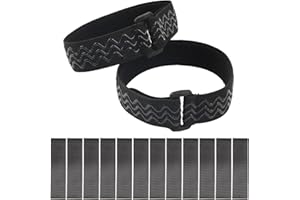 OAAO 12 Pieces of Backing Strips, 2 Knee Boot Straps, Non-marking Elastic Elastic Straps, Anti-Falling Straps for High Boots, Suitable for High Boots and Boots