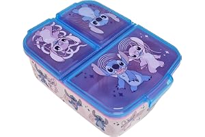 Theonoi Lunchlåda för barn/lunchlåda/smörgåslåda, olika valbara mönster, av plast, BPA-fri (Lilo and Stitch)