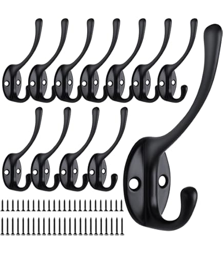 10 Pièces Crochets Vintage, Patère Manteau Crochet Col De