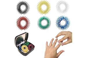 ‎DZTSMART DZTSMART Akupressur Ring 6 Stück Set,Massagering Yin Yang Finger, Akupressurring Finger，Massageringe für Finger Akupressurring, Anti Stress Finger Ring，Massage Ring für Stress Reduzierstück (Farben A)