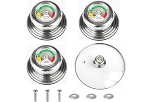 Vyanveo 3 Pezzi Maniglie per Coperchio con Termometro Pomello di Ricambio per Coperchio Della Pentola Manico Universale Compatibili con Pentole e Padelle AMC Facile Installazione