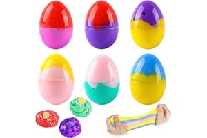Slime Fluffy Kit, badaren Slime Uovo Pasquali*6pcs, Slime Egg, Slime per Bambini Uovo, Melma Slime, Kit Slime Uovo, Slime Stress Sollievo Giocattoli, Stress Relief Toy Suit per Adulti e Bambini