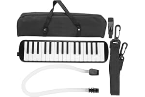 GAEIRT 32 clés Melodica Professional Portable, pratique à transporter pour les enfants(le noir)