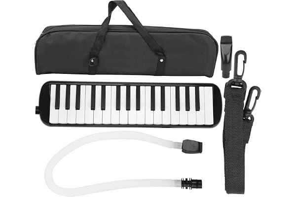 32 clés Melodica Professional Portable, pratique à transporter pour les enfants(le noir)