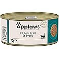 Applaws 100% Natural Wet Cat Food, Ocean Fish In Broth, 70 g Tin (Pack of 24)