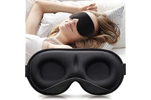 Umisleep 2024 Gewichtet Schlafmaske für Herren & Frauen, 3D Augenmaske Schlafmaske für Druckentlastung, 100% Lichtblockierend