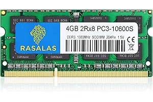 Rasalas 4GB DDR3 1333MHz PC3-10600 SODIMM RAM Memory Compatible for Apple Early Late 2011 13/15/17 Inch MacBook Pro, Mid 2010 and Mid Late 2011 21.5/27 Inch iMac, Mid 2011 Mac Mini