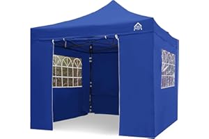 All Seasons Gazebos, 3x3m, Heavy Duty, Fully Waterproof, PVC Coated, Premium Pop Up Gazebo With 4 x 100% waterproof Side Panels