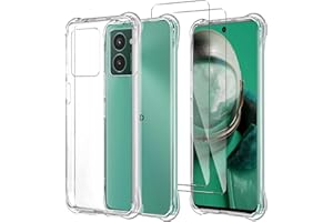 JDXHFF Hülle Kompatibel mit HMD Pulse/HMD Pulse Plus/HMD Pulse Pro (6.56") Transparent und 2 Stück Panzerglas Displayschutzfolie - Bumper Schutzhülle Weich Silikon Flexibel TPU Tasche Case Clear