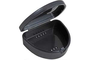 DENTAL AESTHETICS Smukłe ortodontyczne etui stomatologiczne – wybór kolorów i brokatu do elementów ustalających, tac wybielających, protez i innych (szary)