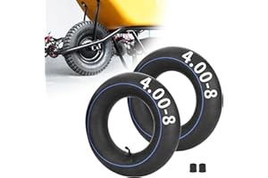 RUHUO 2 Stück 4.80/4.00-8 Luftschlauch, 4,80/4,00-8" Hochleistungs Innenrohr Minibike Go Kart Mäher Handwagen Schubkarrenwagen Isobutylen-Isopren-Gummi