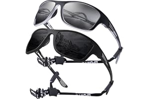 OKH 2 stück polarisierte UV400 Goggle Männer Frauen, die sich um eine Sport -Sonnenbrille umwickelt haben, Radfahren für Fahrräder, Angeln, Laufen, Klettern, Baseball