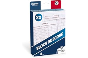 La Ducale- Lot de 2 Blocs de Scores Yams-Jeu de Voyage, 10014698