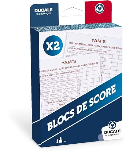 Pack De 2 Blocs De Score Pour Yam's – 80 Feuilles Détachables, 10x14 Cm – Avec Carte Offerte